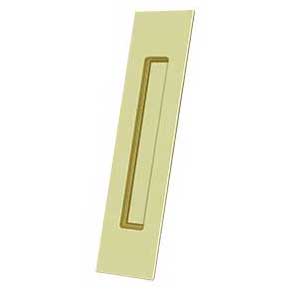Deltana [FP10225U3] Solid Brass Pocket Door Flush Pull - Rectangular - Polished Brass - 10" L