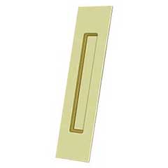 Deltana [FP10225U3] Solid Brass Pocket Door Flush Pull - Rectangular - Polished Brass - 10&quot; L