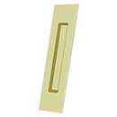 Deltana [FP10225U3] Solid Brass Pocket Door Flush Pull - Rectangular - Polished Brass - 10&quot; L