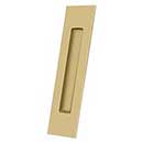 Deltana [FP10225U4] Solid Brass Pocket Door Flush Pull - Rectangular - Brushed Brass - 10&quot; L