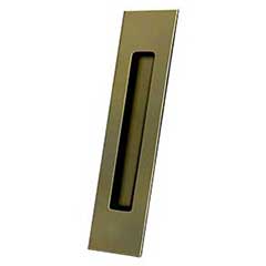 Deltana [FP10225U5] Solid Brass Pocket Door Flush Pull - Rectangular - Antique Brass - 10&quot; L