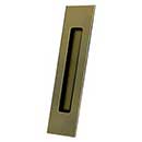 Deltana [FP10225U5] Solid Brass Pocket Door Flush Pull - Rectangular - Antique Brass - 10" L