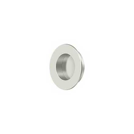 Deltana [FP178U14] Solid Brass Pocket Door Flush Pull - Round - Polished Nickel - 1 7/8" Dia.