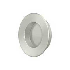 Deltana [FP178U15] Solid Brass Pocket Door Flush Pull - Round - Brushed Nickel - 1 7/8&quot; Dia.