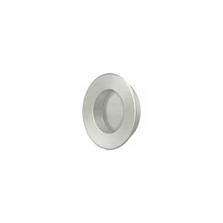 Deltana [FP178U15] Solid Brass Pocket Door Flush Pull - Round - Brushed Nickel - 1 7/8" Dia.