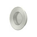 Deltana [FP178U15] Solid Brass Pocket Door Flush Pull - Round - Brushed Nickel - 1 7/8&quot; Dia.