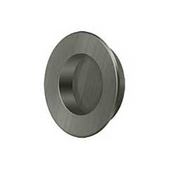 Deltana [FP178U15A] Solid Brass Pocket Door Flush Pull - Round - Antique Nickel - 1 7/8&quot; Dia.