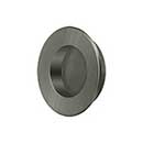 Deltana [FP178U15A] Solid Brass Pocket Door Flush Pull - Round - Antique Nickel - 1 7/8" Dia.