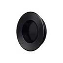 Deltana [FP178U19] Solid Brass Pocket Door Flush Pull - Round - Paint Black - 1 7/8" Dia.