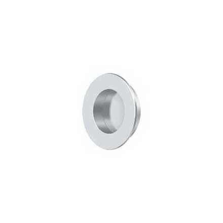Deltana [FP178U26] Solid Brass Pocket Door Flush Pull - Round - Polished Chrome - 1 7/8&quot; Dia.