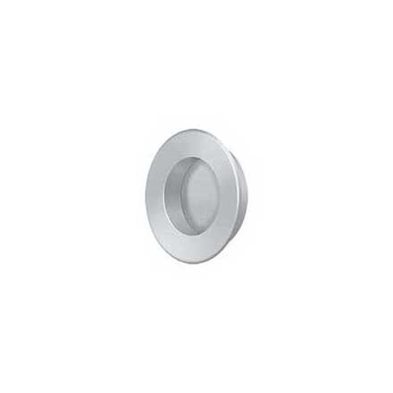 Deltana [FP178U26D] Solid Brass Pocket Door Flush Pull - Round - Brushed Chrome - 1 7/8&quot; Dia.