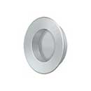 Deltana [FP178U26D] Solid Brass Pocket Door Flush Pull - Round - Brushed Chrome - 1 7/8" Dia.