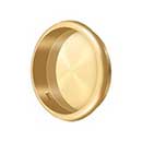 Deltana [FP221RCR003] Solid Brass Pocket Door Flush Pull - Round - Polished Brass (PVD) - 2 1/2" Dia.