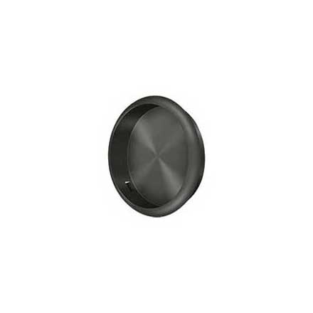 Deltana [FP221RU10B] Solid Brass Pocket Door Flush Pull - Round - Oil Rubbed Bronze - 2 1/2&quot; Dia.