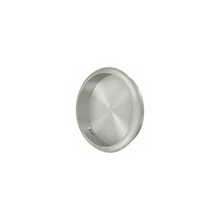 Deltana [FP221RU15] Solid Brass Pocket Door Flush Pull - Round - Brushed Nickel - 2 1/2&quot; Dia.