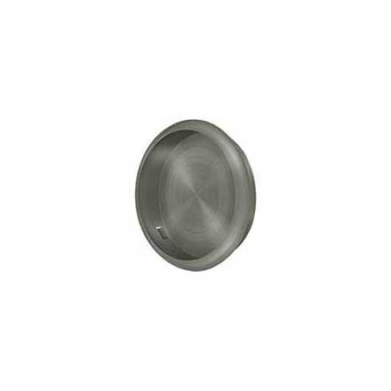 Deltana [FP221RU15A] Solid Brass Pocket Door Flush Pull - Round - Antique Nickel - 2 1/2" Dia.