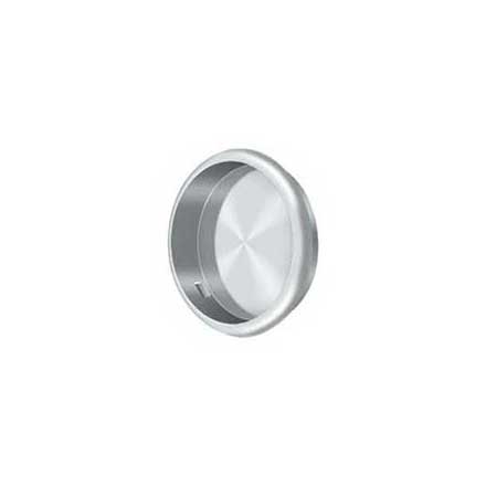 Deltana [FP221RU26] Solid Brass Pocket Door Flush Pull - Round - Polished Chrome - 2 1/2&quot; Dia.