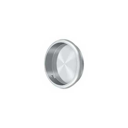 Deltana [FP221RU26] Solid Brass Pocket Door Flush Pull - Round - Polished Chrome - 2 1/2&quot; Dia.