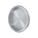 Deltana [FP221RU26D] Solid Brass Pocket Door Flush Pull - Round - Brushed Chrome - 2 1/2&quot; Dia.