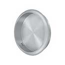 Deltana [FP221RU26D] Solid Brass Pocket Door Flush Pull - Round - Brushed Chrome - 2 1/2" Dia.