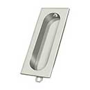 Deltana [FP222U14] Solid Brass Pocket Door Flush Pull - Rectangle - Polished Nickel - 3 1/8" L
