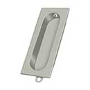 Deltana [FP222U15] Solid Brass Pocket Door Flush Pull - Rectangle - Brushed Nickel - 3 1/8&quot; L