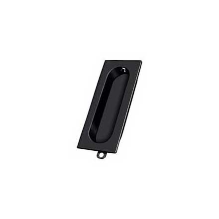 Deltana [FP222U19] Solid Brass Pocket Door Flush Pull - Rectangle - Paint Black - 3 1/8&quot; L