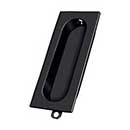 Deltana [FP222U19] Solid Brass Pocket Door Flush Pull - Rectangle - Paint Black - 3 1/8&quot; L