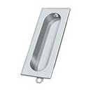 Deltana [FP222U26] Solid Brass Pocket Door Flush Pull - Rectangle - Polished Chrome - 3 1/8" L