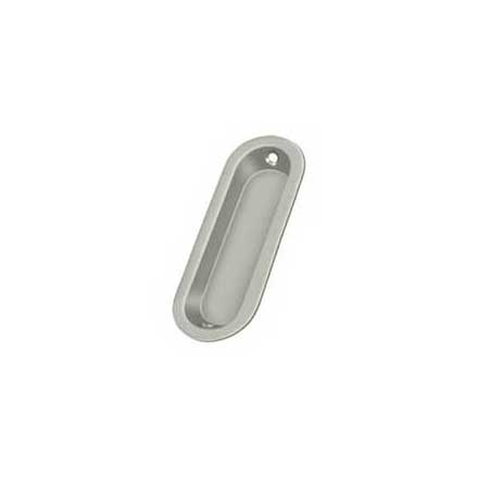 Deltana [FP223U15] Solid Brass Pocket Door Flush Pull - Oblong - Brushed Nickel - 3 9/16" L