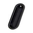 Deltana [FP223U19] Solid Brass Pocket Door Flush Pull - Oblong - Paint Black - 3 9/16" L