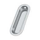 Deltana [FP223U26] Solid Brass Pocket Door Flush Pull - Oblong - Polished Chrome - 3 9/16&quot; L