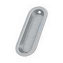 Deltana [FP223U26D] Solid Brass Pocket Door Flush Pull - Oblong - Brushed Chrome - 3 9/16&quot; L