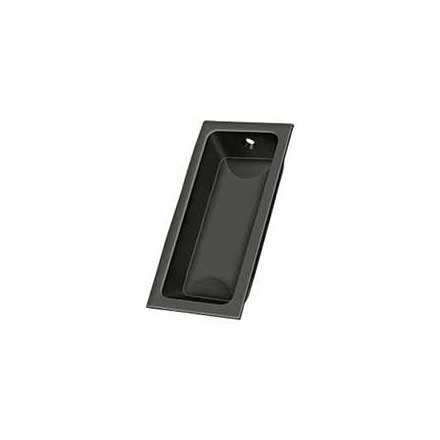 Deltana [FP227U10B] Solid Brass Pocket Door Flush Pull - Large Rectangle - Oil Rubbed Bronze - 3 5/8" L
