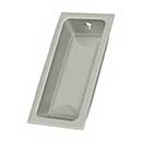 Deltana [FP227U15] Solid Brass Pocket Door Flush Pull - Large Rectangle - Brushed Nickel - 3 5/8" L