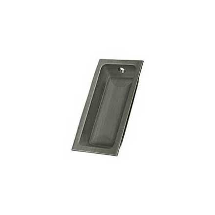Deltana [FP227U15A] Solid Brass Pocket Door Flush Pull - Large Rectangle - Antique Nickel - 3 5/8" L