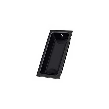 Deltana [FP227U19] Solid Brass Pocket Door Flush Pull - Large Rectangle - Paint Black - 3 5/8&quot; L