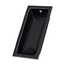 Deltana [FP227U19] Solid Brass Pocket Door Flush Pull - Large Rectangle - Paint Black - 3 5/8&quot; L