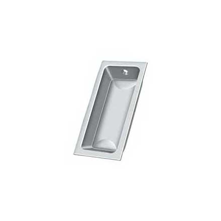 Deltana [FP227U26] Solid Brass Pocket Door Flush Pull - Large Rectangle - Polished Chrome - 3 5/8" L