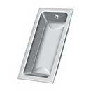 Deltana [FP227U26] Solid Brass Pocket Door Flush Pull - Large Rectangle - Polished Chrome - 3 5/8&quot; L