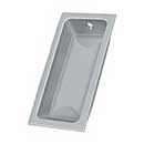 Deltana [FP227U26D] Solid Brass Pocket Door Flush Pull - Large Rectangle - Brushed Chrome - 3 5/8&quot; L