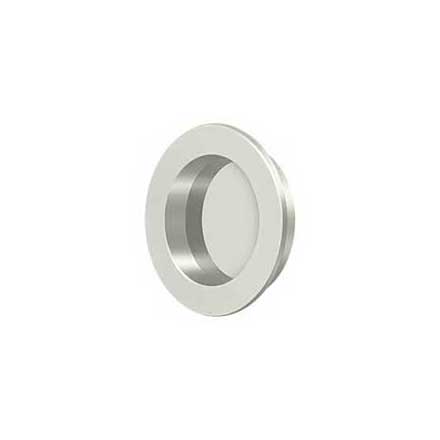 Deltana [FP238U14] Solid Brass Pocket Door Flush Pull - Round - Polished Nickel - 2 3/8&quot; Dia.