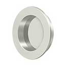 Deltana [FP238U14] Solid Brass Pocket Door Flush Pull - Round - Polished Nickel - 2 3/8" Dia.