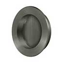 Deltana [FP238U15A] Solid Brass Pocket Door Flush Pull - Round - Antique Nickel - 2 3/8" Dia.