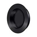 Deltana [FP238U19] Solid Brass Pocket Door Flush Pull - Round - Paint Black - 2 3/8" Dia.