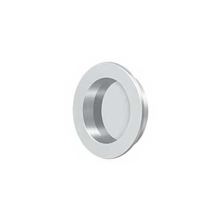 Deltana [FP238U26] Solid Brass Pocket Door Flush Pull - Round - Polished Chrome - 2 3/8&quot; Dia.