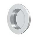 Deltana [FP238U26] Solid Brass Pocket Door Flush Pull - Round - Polished Chrome - 2 3/8" Dia.