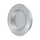 Deltana [FP238U26D] Solid Brass Pocket Door Flush Pull - Round - Brushed Chrome - 2 3/8" Dia.