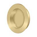 Deltana [FP238U4] Solid Brass Pocket Door Flush Pull - Round - Brushed Brass - 2 3/8&quot; Dia.