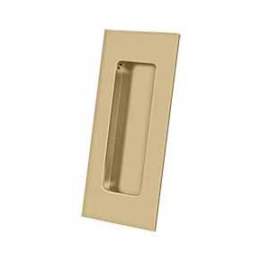 Deltana [FP40U14] Solid Brass Pocket Door Flush Pull - Rectangular - Polished Nickel - 4" L